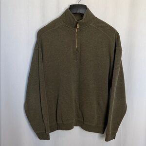 Tommy Bahama Men's 1/4 Zip Pullover Sweater Olive Green Size X-Large Preppy Golf